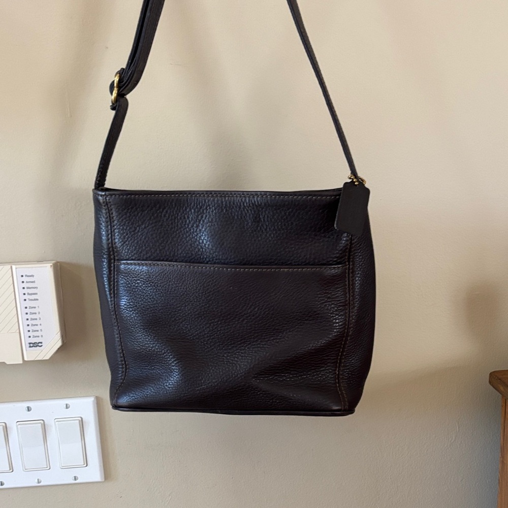 Coach Vintage  Sonoma  Dark Brown Pebbled Leather Crossbody Bag